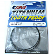 Поводковый материал AFW Titanium Tooth Proof STI020B-15FT 9kg, D 0.35mm