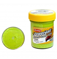 Паста форелевая Berkley Powerbait Natural Scent Glitter Trout Bait (50г) Liver Chartreuse